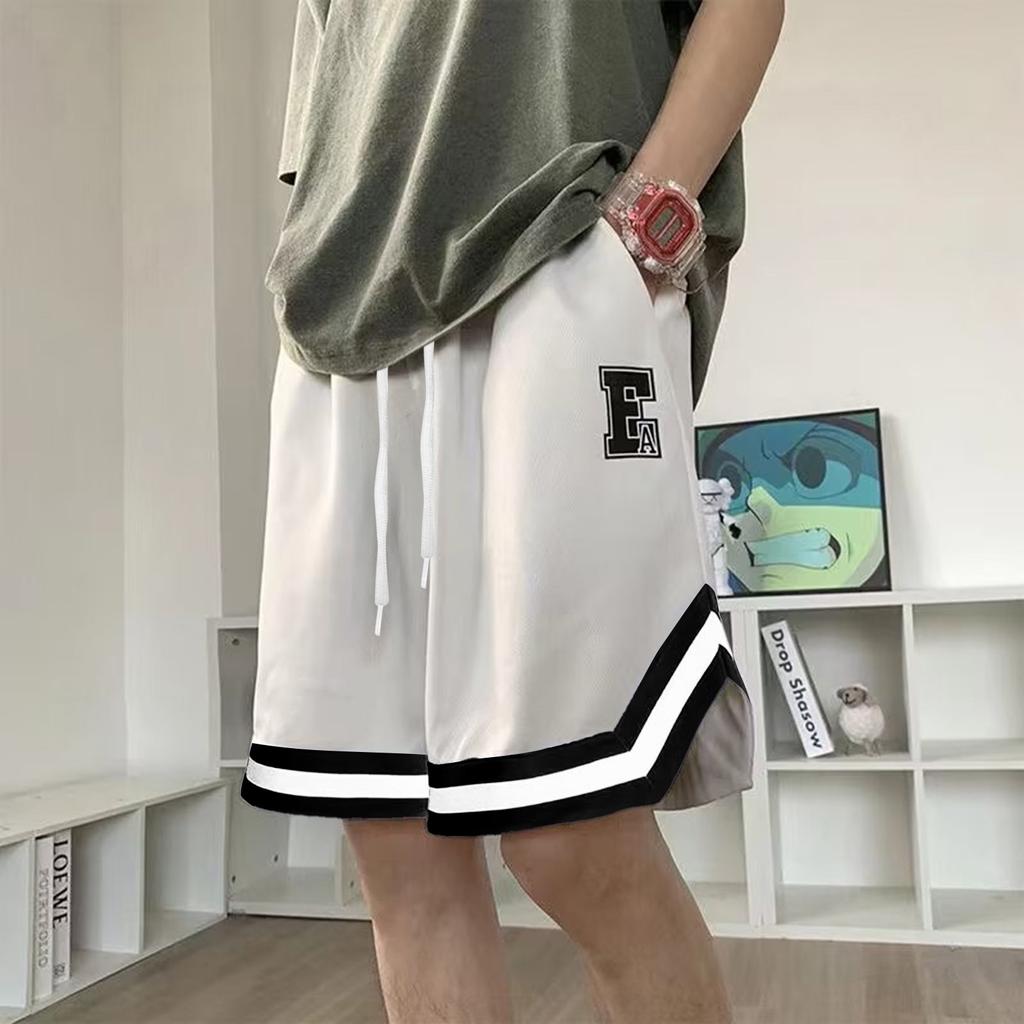 Мужские летние повседневные свободные спортивные трендовые дышащие пляжные шорты с принтом