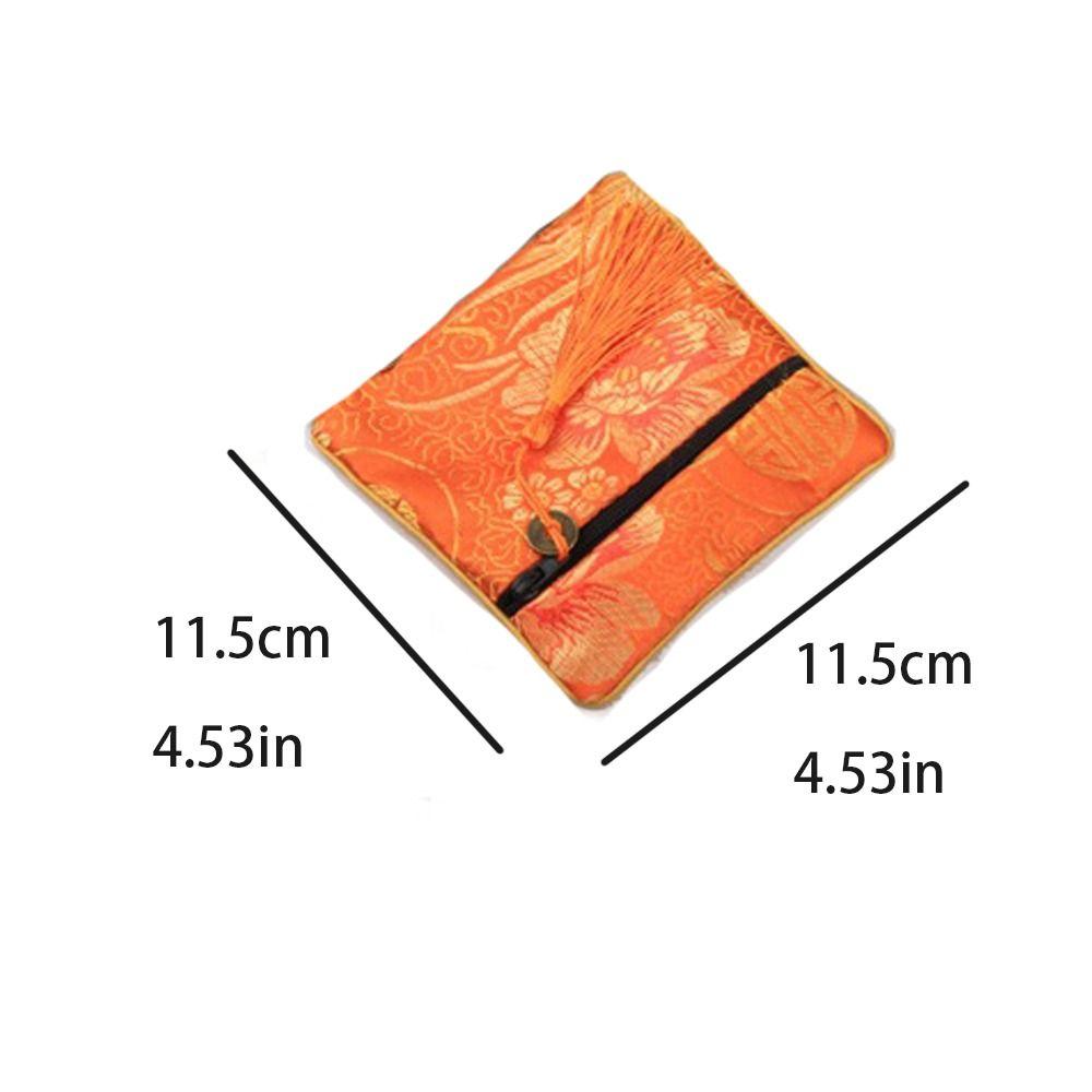 Tassel Flower Jewelry Packing Bag Copper Cash Pendant Chinese Style Money Bag Outdoor