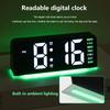4 Levels Brightness Digital Alarm Clock Dual Alarms Electronic LED Clock  Wall-mounted Clock