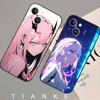 Чехол для телефона Zero Two Animation DARLING In The FRANXX для IPhone 17 Air 16 15 14 13 Pro Max 11 12 Черный силиконовый чехол