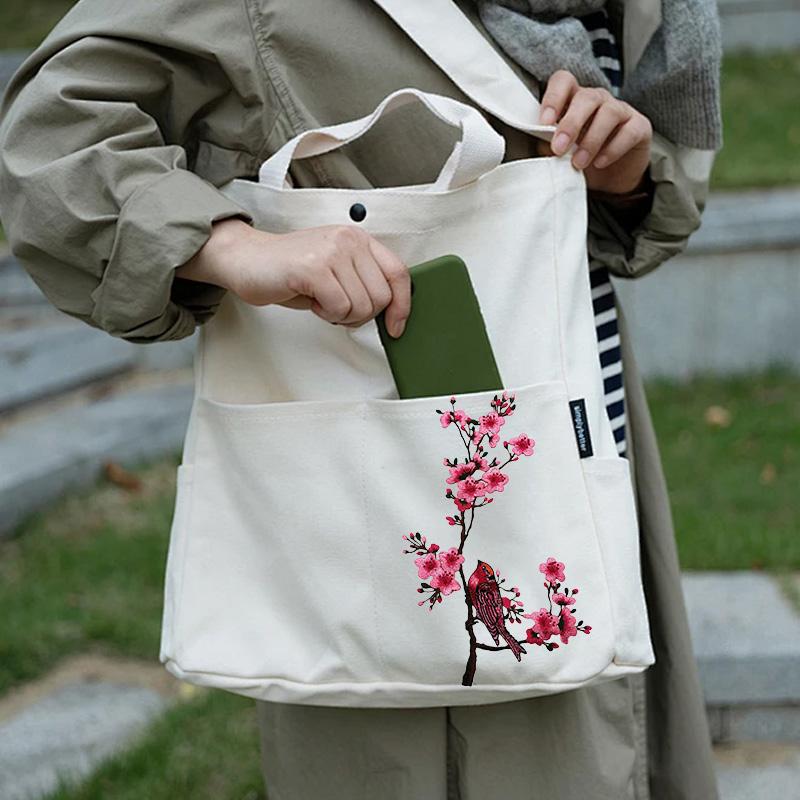 1 шт. Тканевые наклейки для ципао, Цветок сливы, Сделай сам, Водорастворимые швейные аксессуары, Аппликация, Вышивка, Цветок, Танцующая птица