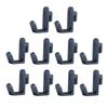 10Pcs Storage Rack Organizer Hole Board Hook J Shape Pegboard Hook Durable Oblique Hanger