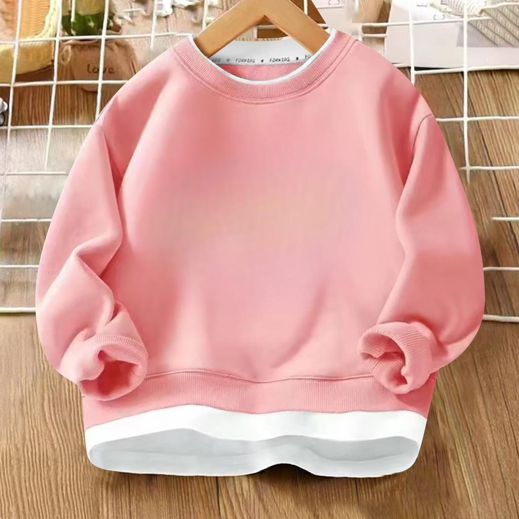 Толстовка с капюшоном из флиса для мальчиков и девочек, осенне-зимняя, средняя, детская, однотонная, теплая одежда, детский флисовый топ с капюшоном