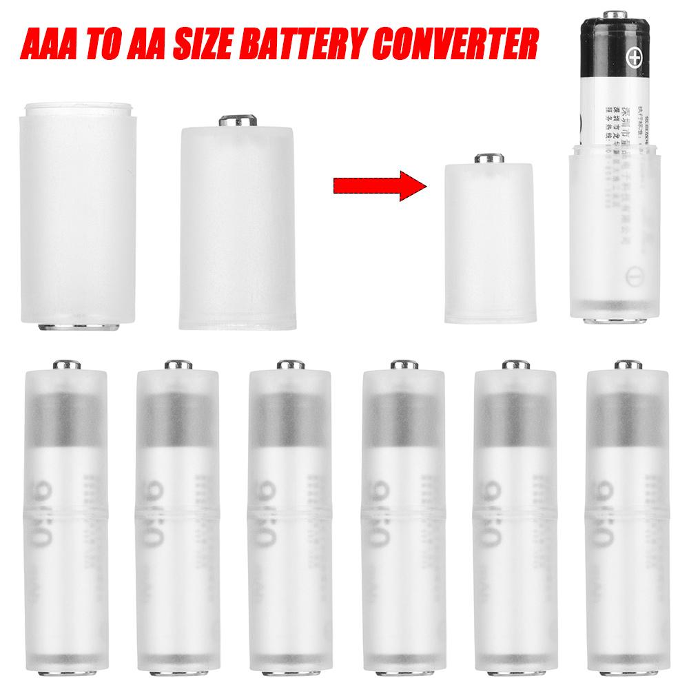 Прозрачный держатель для батареек Адаптер-переключатель Чехол-адаптер для аккумуляторов размера AAA в AA