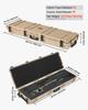 VEVOR Hard Rifle Case, Lockable Rifle Case with Pre-cut Foams, 139.1 cm Gun Storage with Wheels