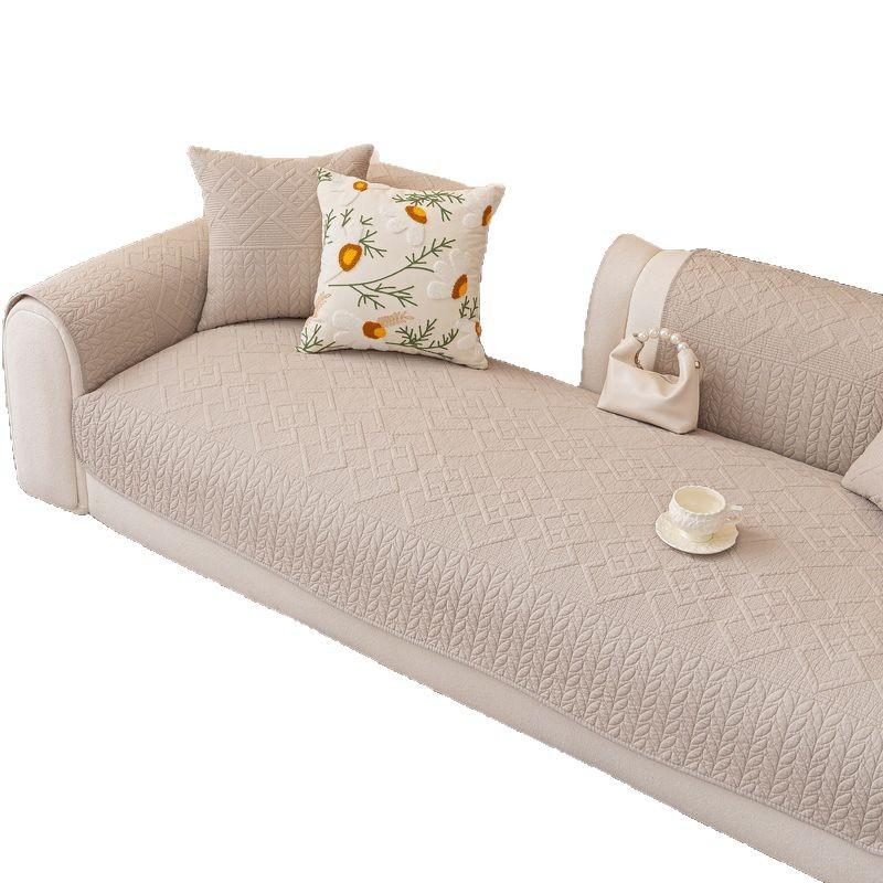 Cotton Sofa Cushion Universal In All Seasons Washed Quilted Sofa Cover Straight Row Three-Seat Sofa Cushion Universal In All Seasons
