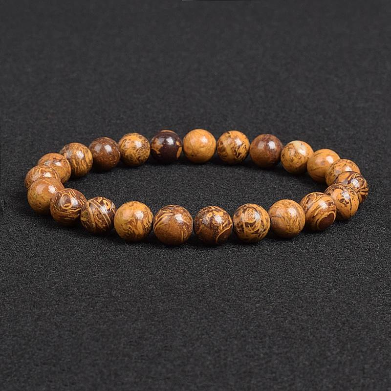 Браслет из натурального камня, апатит, лазурит, агат, кристалл, тигровый глаз, высококачественные бусины из драгоценных камней, браслет для мужчин, ювелирные изделия