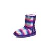 UGG Classic Short Ii Rainbow Модные Удобные Радужные Сноубутсы Детские ботинки Фиолетовый 1103622T-VRBW
