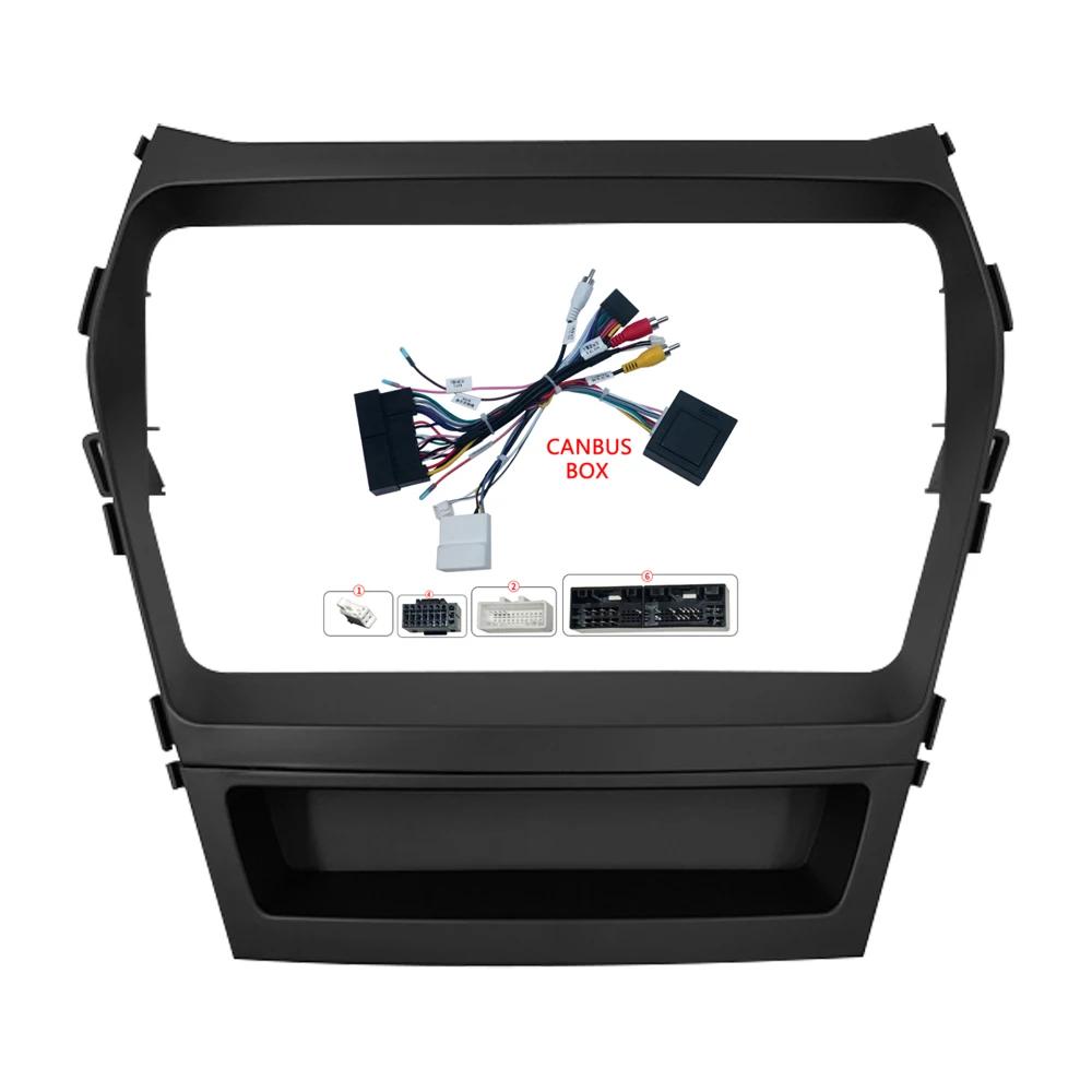 9 Inch Car Radio Fascias For HYUNDAI IX45 / SANTA FE 2013-2018 Android Stereo Frame Panel With Cable canbus Decoding