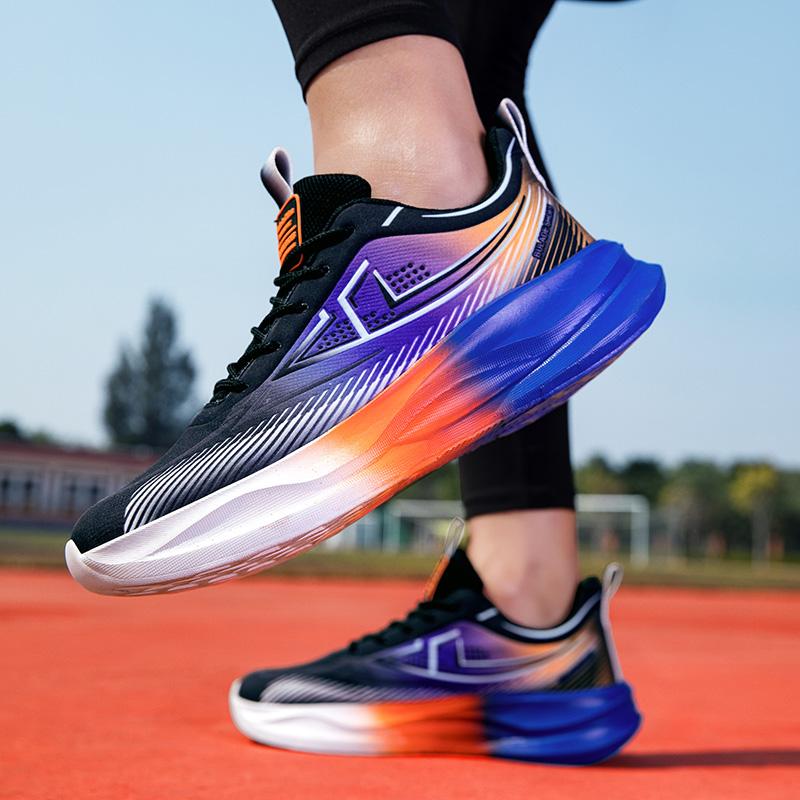 Мужские контрастные цветные спортивные баскетбольные кроссовки для бега в уличном стиле, кроссовки для студентов, большие размеры для бега