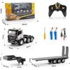 Radio-controlled Heavy Equipment Transport Trailer for Kids, Radio-controlled Trailer, Safety Loader, Multi-functional Construction Vehicle, Alloy-rei