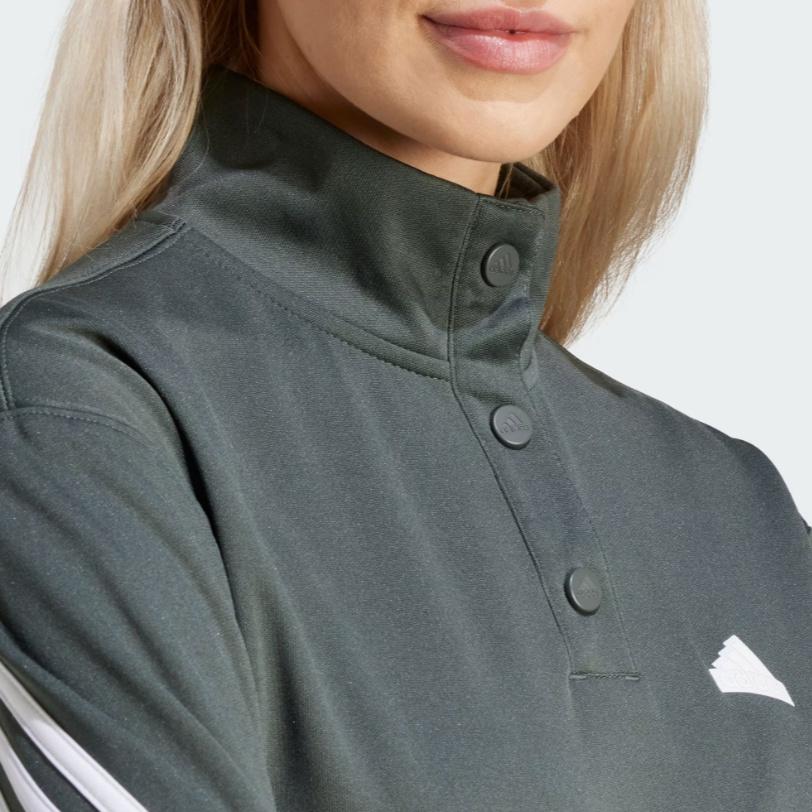 Adidas Iconic Wrapping Track Jacket Sweatshirt Women's Green IT4825