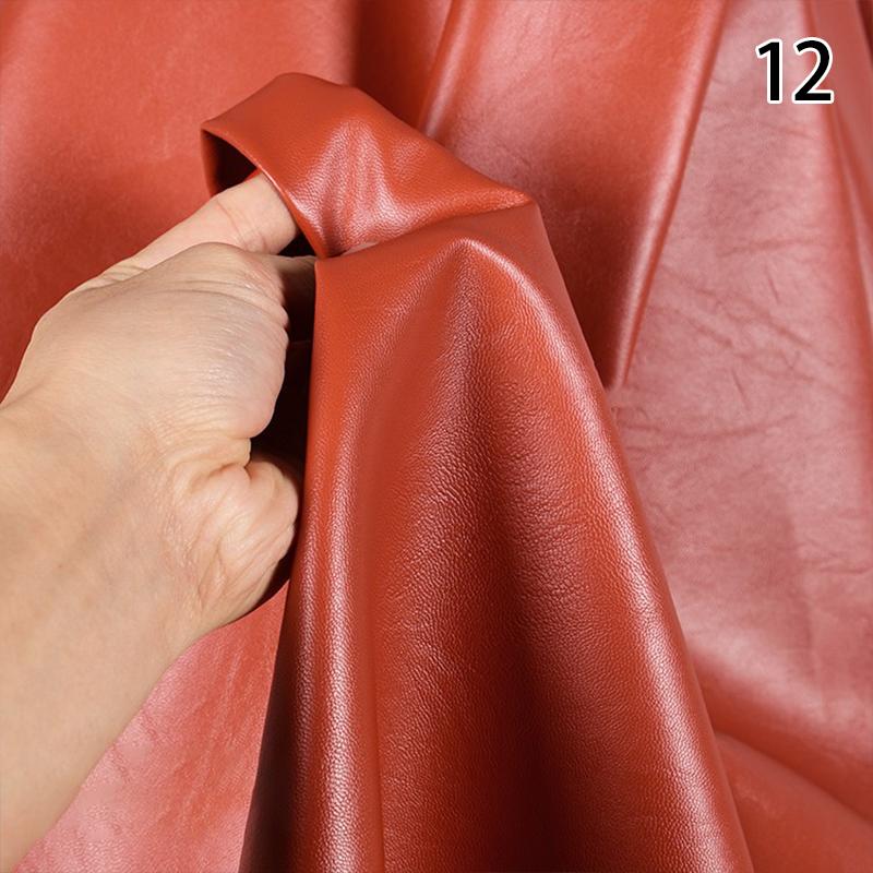 50*140m Matte Faux Leather Fabric Stretch Imitation Sheepskin Soft PU Fabric DIY Sewing Motorcycle Jacket Clothes Material