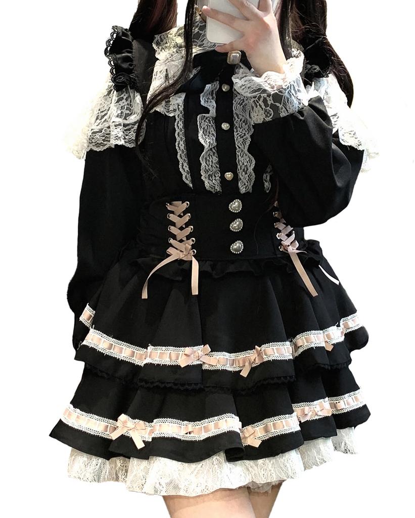 XHSUKADO Long Detachable Ribbon and Brooch and This Cute Blouse Is Stylish and Fashionable for and Women's Open-Shoulder Blouse, Sleeve, Cape-Style,