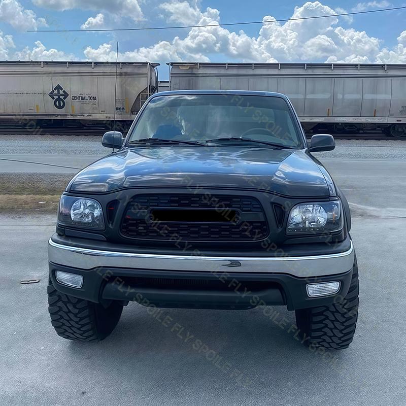 Для Toyota Tacoma 2001 2002 2003 2004 Высококачественный АБС-пластик Стиль TRD Передняя решетка радиатора автомобиля Комплект кузова С 3/шт. Светодиодная решетка Глянцевый черный