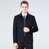 Men's Cashmere Woolen Coat, Middle-aged and Elderly Autumn and Winter New Dad Wear Lapel Thick Jacket