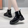 Female Shoes On Sale 2024 Fashion Lace Up Women Boots Winter Round Toe Solid Short Barrel Low Heels Naked Boots Botas De Mujer