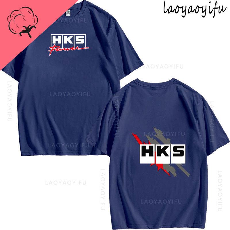 JDM Модифицированный Автомобиль HKS ENDLESS Тема 100% Хлопок Мужская Женская Мода Высокое Качество Круглый Вырез Повседневная Летняя Футболка С Принтом Модная