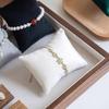 Velvet/leather Jewelry Pillow Stand Small Pillow Prop Watch Bracelet Bangle Cushion Holder Gifts Display Organizer Pillow