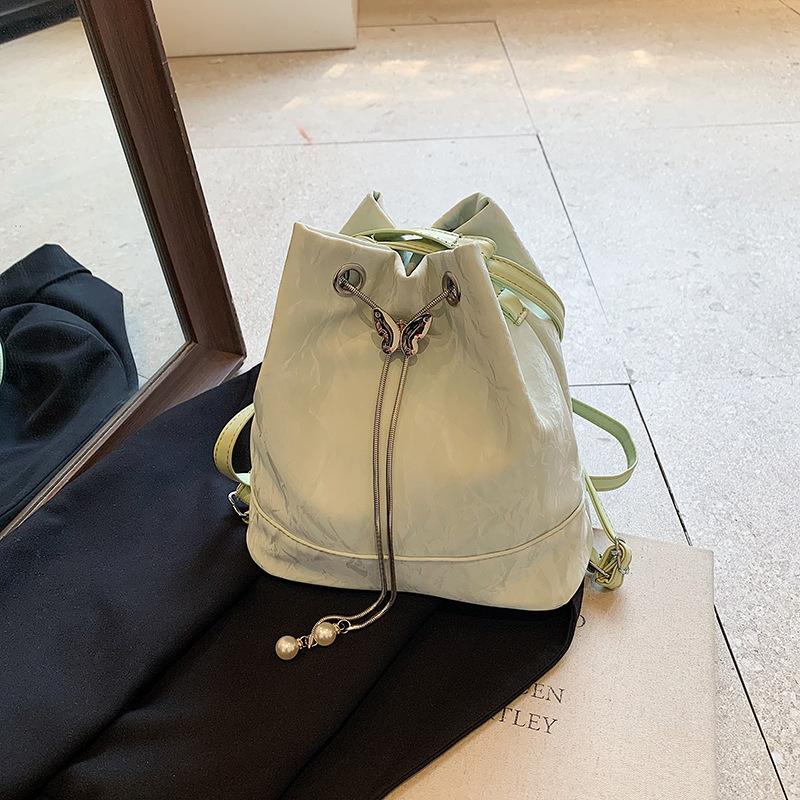 Summer Small Fresh Backpack Women's 2024 New Korean Version Bucket Bag Versatile Ins Shoulder Armpit Bag