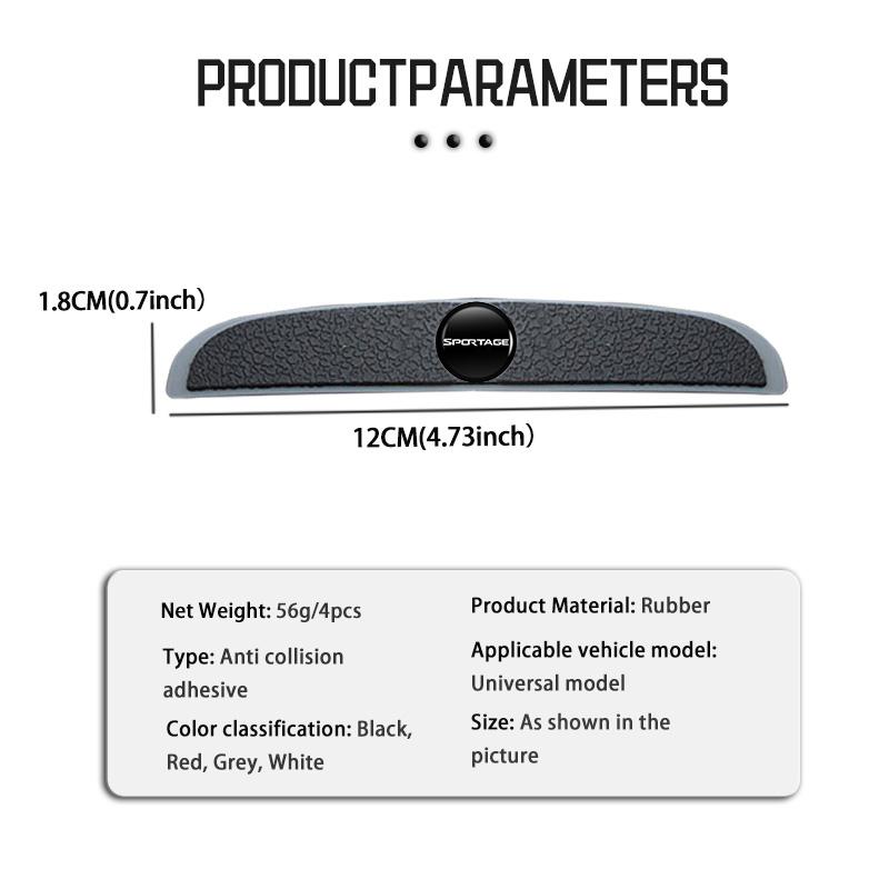 4Pcs Rubber Anti Collision Strip Car Door Rearview Mirror Protector Stickers For KIA Sportage Ceed Sorento Niro Cadenza Proceed kpaxs22