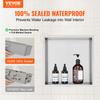 VEVOR 33.02 x 33.02 cm No Tile Shower Niche 304 Stainless Steel, Wall-Inserted Niche Recessed Double Shelves
