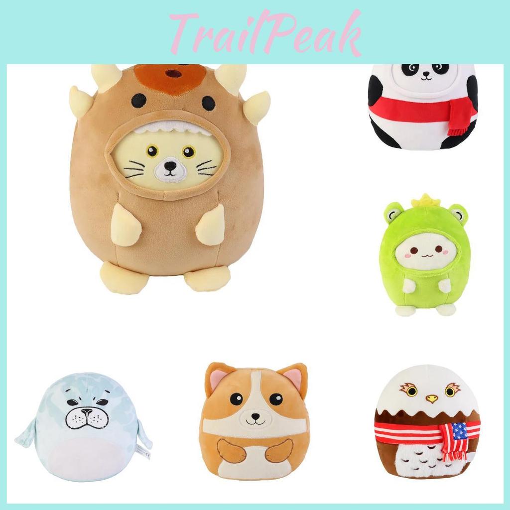 Adorable Corgi Panda Seal Frog Plush Doll Transforming Cat And Armored Dinosaur Design