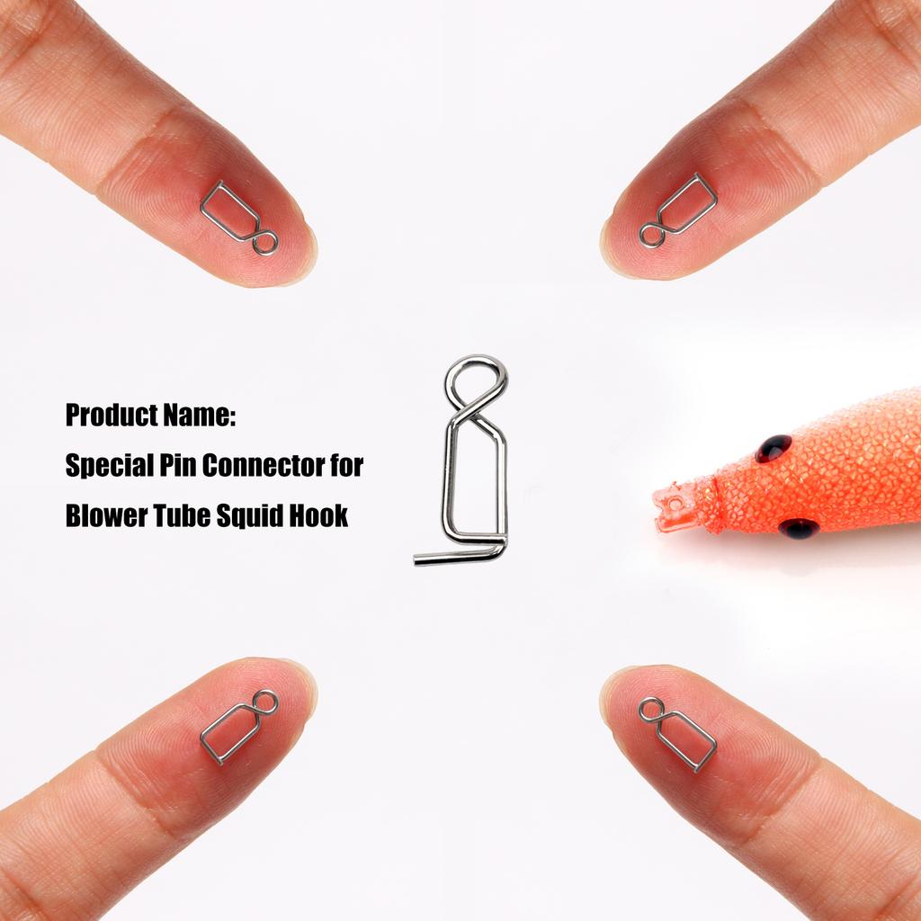 20 шт. Застежки для быстрой смены приманок, Рыболовные застежки для трубки для кальмаров, Джиг для кальмаров, Нержавеющая сталь, Быстрозапирающиеся застежки, Застежка-коннектор