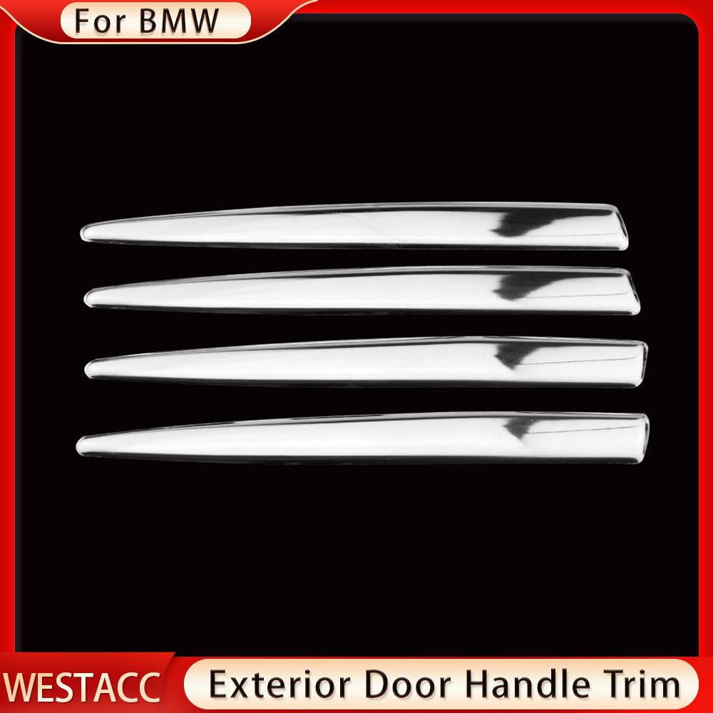 4 шт./компл., внешняя дверная ручка автомобиля, декоративная наклейка, отделка для BMW X1 F48 2016 2017 2018, стиль
