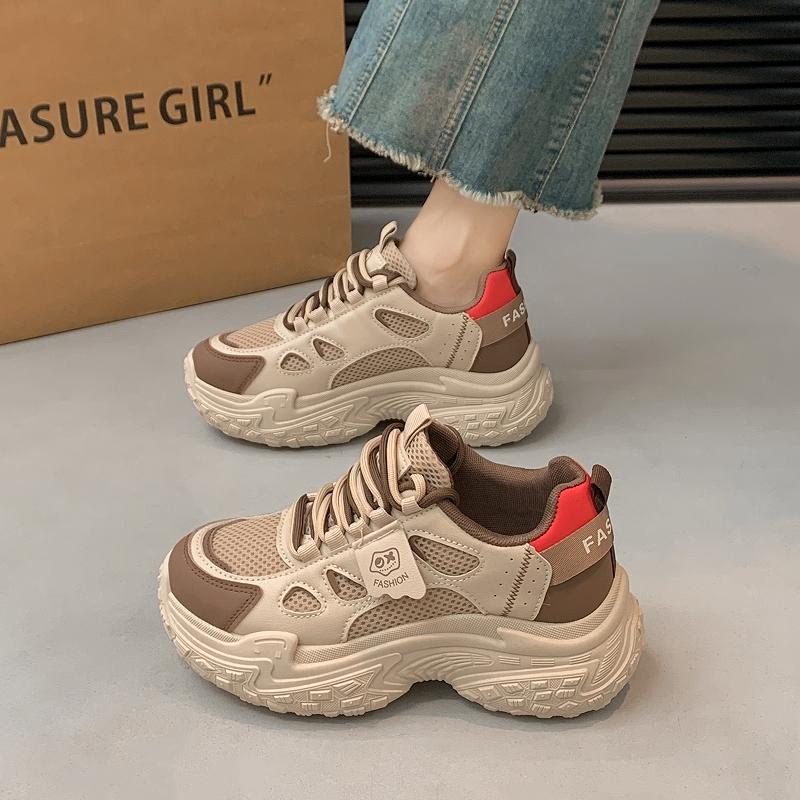 Модные дизайнерские кроссовки на массивной подошве CRLAYDK для женщин, шнуровка, платформа, обувь для ходьбы, женская модная повседневная спортивная обувь для бега, сетчатые теннисные кроссовки