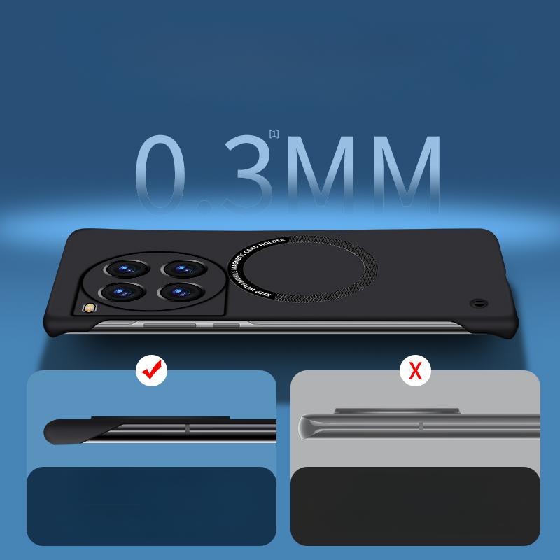 Для Oneplus ACE 3 PRO 3V Magnetic для Magsafe Безрамный жесткий чехол для ПК для One Plus ACE3 Pro 3 V 2v Беспроводная зарядка Матовый чехол-накладка Ультратонкий