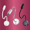 3W Flexible Hose Wall Lamp LED Bedside Bedroom Hotel Reading Adjustable Light