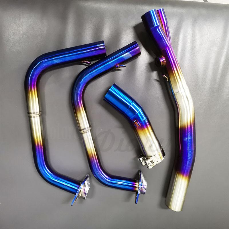 Slip On For Kawasaki Ninja400 Z400 EX400 Ninja 400 Motorcycle Exhaust Escape Moto Modified Racing Elbow Front Connect Link Pipe