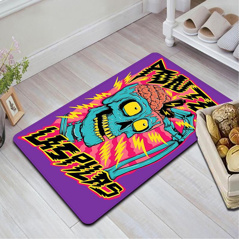 Zombie brain cartoon print Rug Floor Mat for Living Room or Bedroom Soft and Comfortable Carpet a Gift for Birthday and Holiday.ZFF0913232