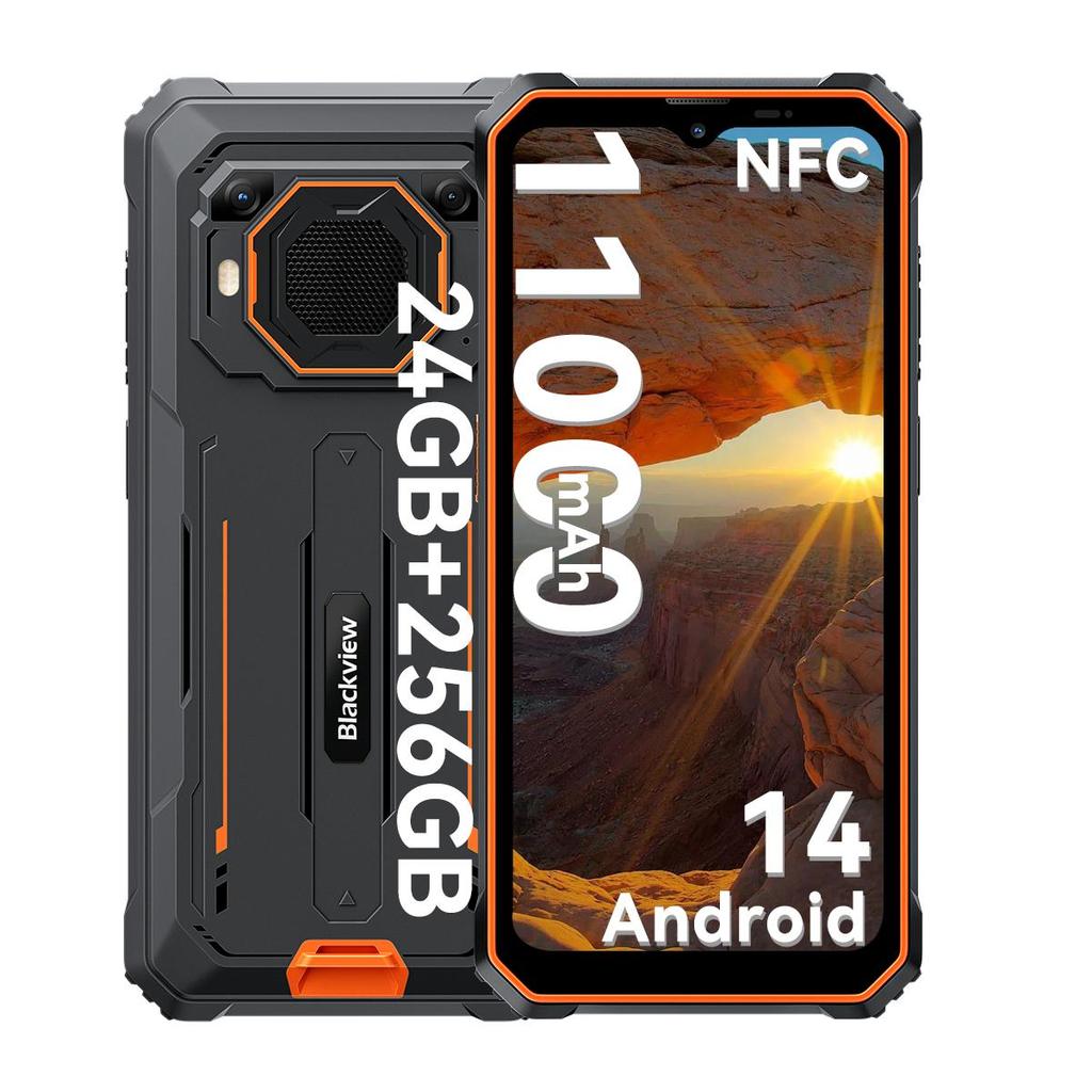 Blackview Смартфон BV6200 Plus 24 ГБ ОЗУ 256 ГБ ПЗУ Android 14 Защищенный телефон