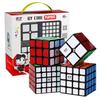 Magic Cube Set of 4 Instruction Manual Included Black Type Magic Cube Set Cube Toy Brain Training Brain Education Puzzle Cube Smooth Rotation 2x2 Cube