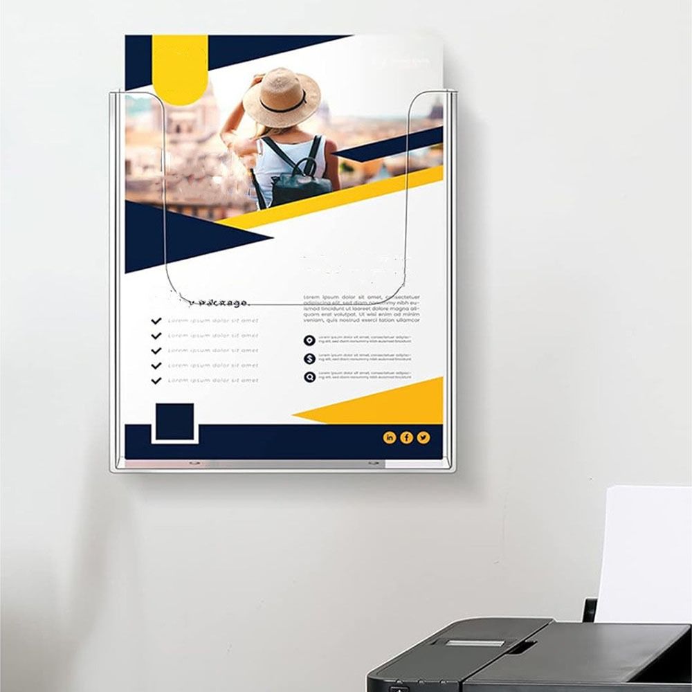 A4/A5 Акриловая стойка для хранения Прозрачная стойка для отображения данных Стойка для журналов Дом Офис