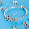 26 A-Z Alphabet Beads 925 Sterling Silver LOVE Letter Charm Fit Original Bangle Charms Bracelet CZ Zircon Bead Jewelry