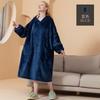 Wearable Blanket Hoodie for Men Oversized Hooded Blankets Sweatshirt Cozy Warm Fleece Blanket with Sleeves Adults Winter House Robes With Pocket