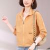 Plus Size Women's Casual Slimming Short Jacket - 2025 Spring Korean Style, Loose Fit, Long Sleeve Top