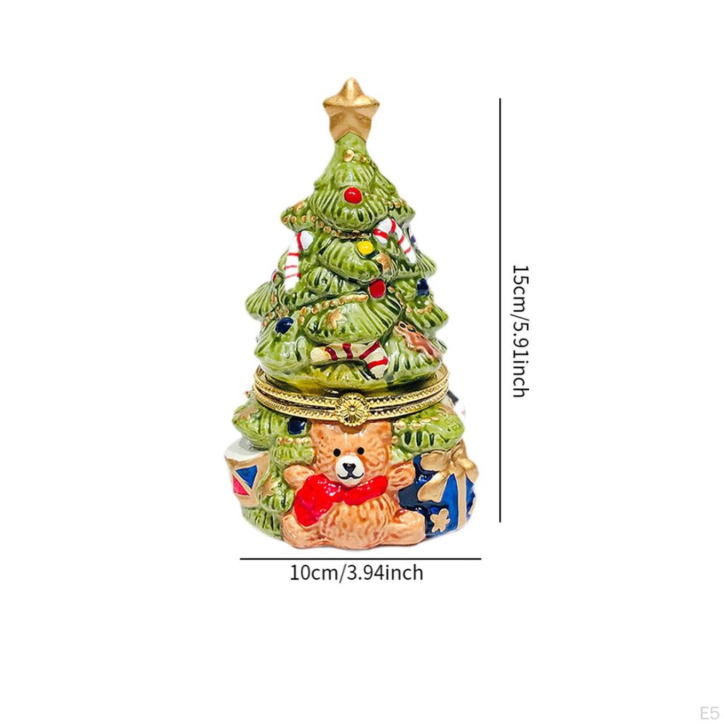 Керамическая шкатулка для украшений на елку для хранения безделушек и подарков
