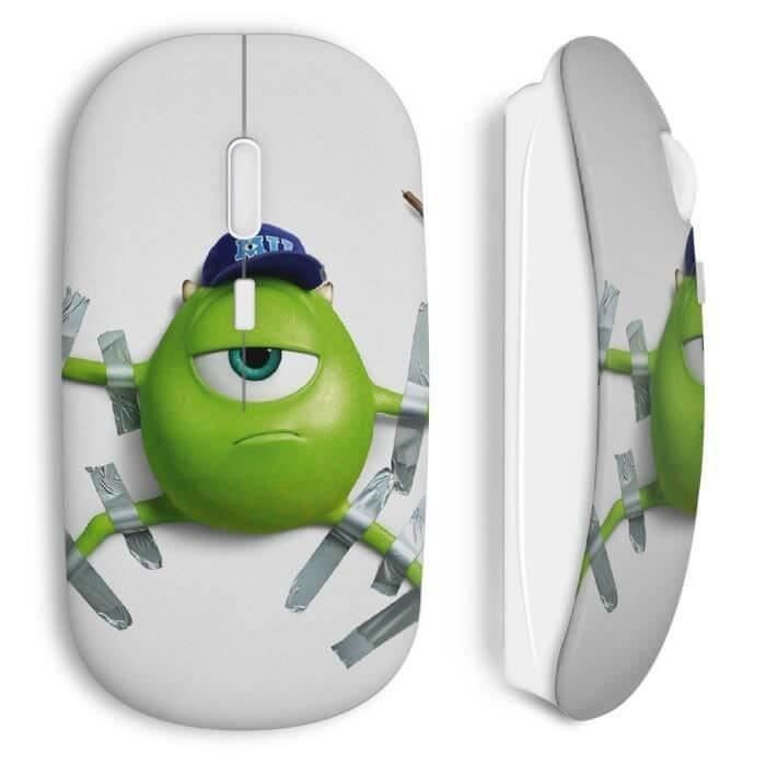 Souris Sans Fil - MANIACASE - Monstre et Compagnie - Vert - Clé USB Wifi - Compatible Mac et PC