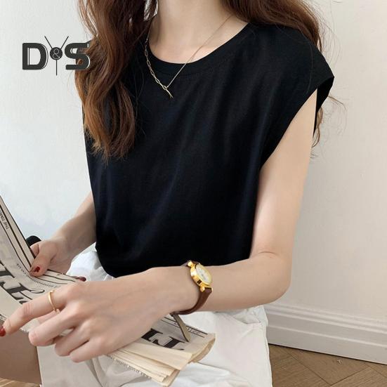 Женская летняя футболка с круглым вырезом, короткими рукавами, однотонная футболка, однотонная свободная посадка, повседневные топы, повседневная одежда