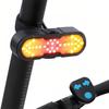 JINKEY Smart Bike Tail Light with Turn Signal, Wireless Remote Control, USB Rechargeable LED Light, Night Cycling Safety Bike Blinke