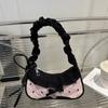 Korean Style Bow Shoulder Bag Leisure Crossbody Bag Lovely Underarm Handbag  Travel