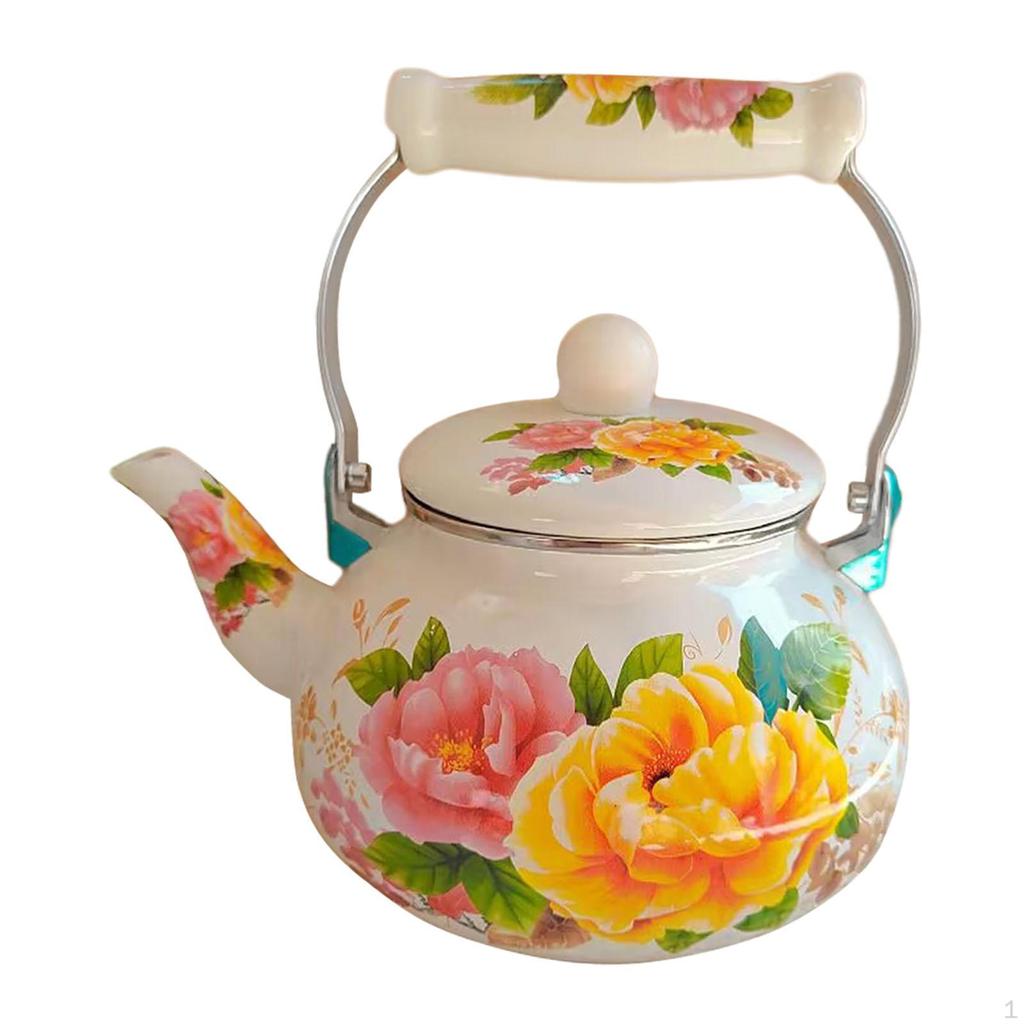Элегантный эмалированный чайник для домашнего и офисного использования