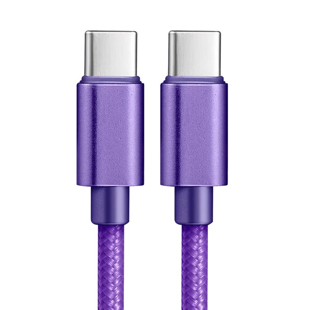 Nylon Braided 60W Type C Wire For iphone 15 16 17 pro max 1m 2m 3m USB C To Type C Fast Charge Cable for Samsung Xiaomi Huawei
