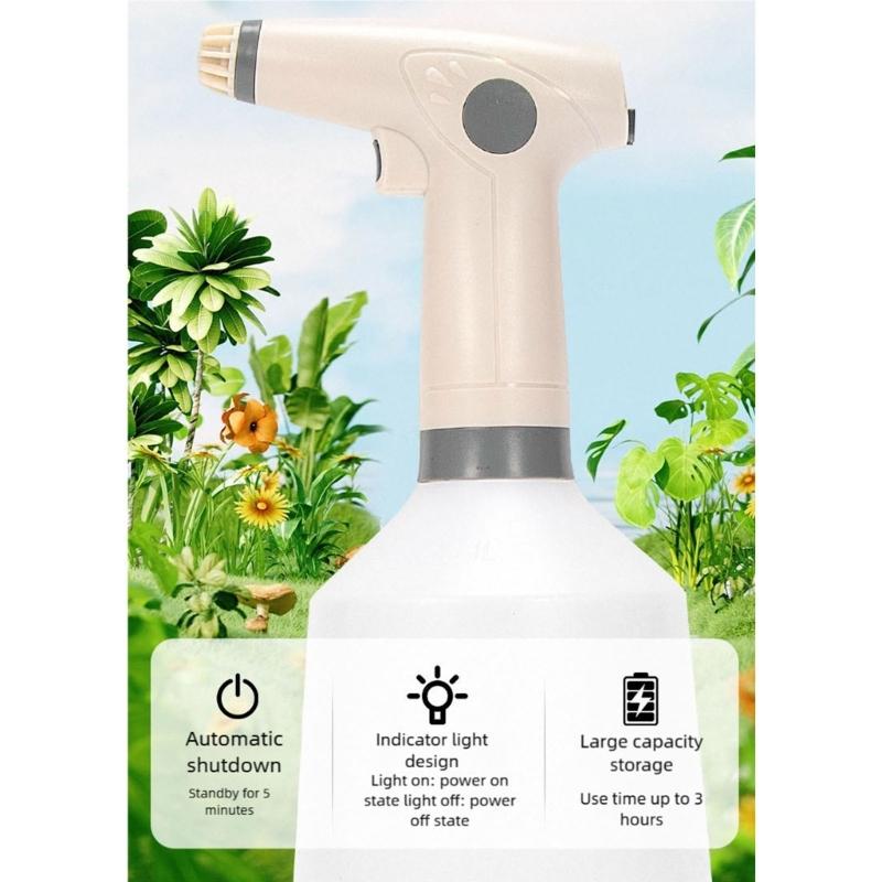 Large Capacity 1 Liter Electric Garden Sprayer Automatic Operations For Effortless Plant Irrigation And Home Cleaning Tasks