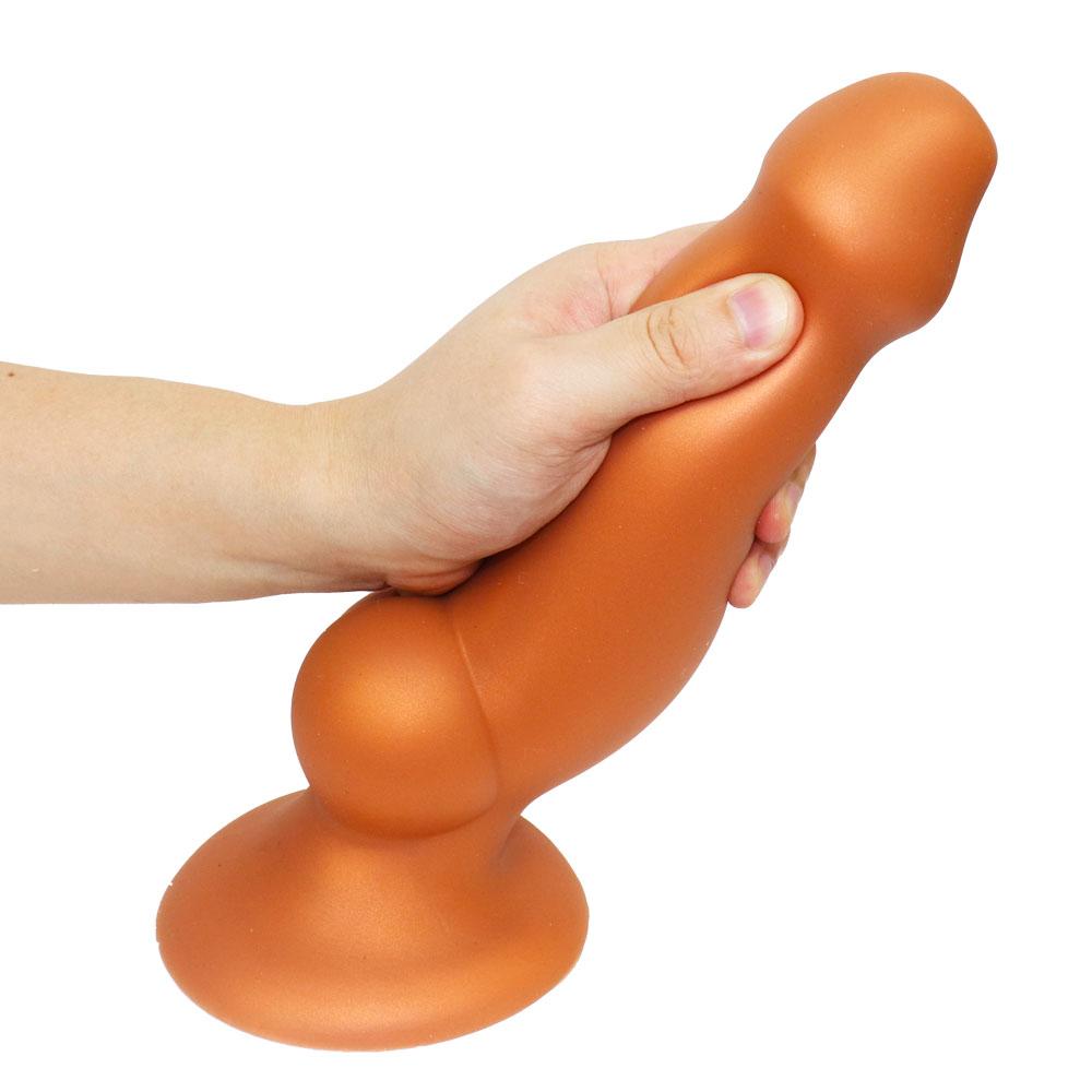 Soft rear-entry female self-pleasuring device, anal plug, alternative anal dilator, adult sex toy.