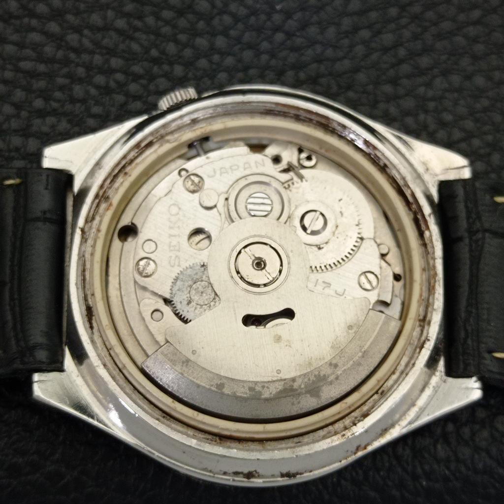 ЯПОНИЯ ВИНТАЖ SEIKO 5 АВТОМАТ 7009A МУЖСКИЕ ЧАСЫ С ЧЕРНЫМ ЦИФЕРБЛАТОМ a702352-5